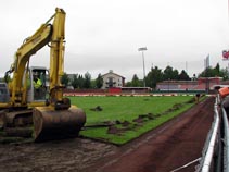 Linfield College - New Outfield for Baseball Field